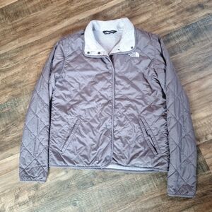 North Face Gray/Purple Lightweight Quilt Puffer Jacket Size Small